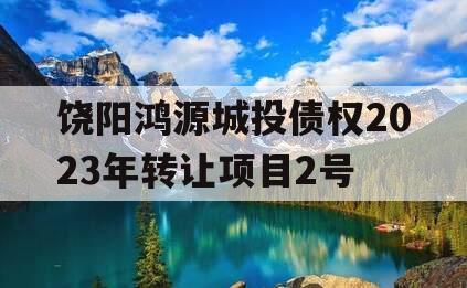 饶阳鸿源城投债权2023年转让项目2号