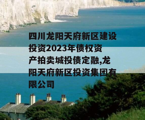 四川龙阳天府新区建设投资2023年债权资产拍卖城投债定融,龙阳天府新区投资集团有限公司