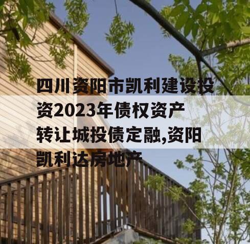 四川资阳市凯利建设投资2023年债权资产转让城投债定融,资阳凯利达房地产