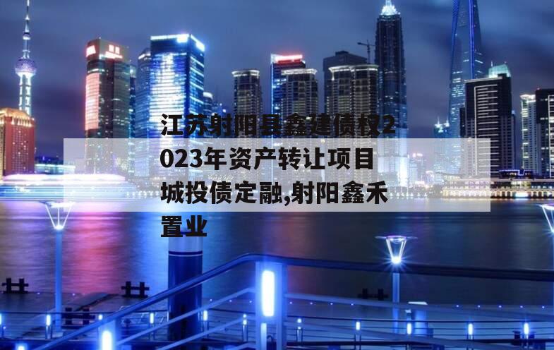 江苏射阳县鑫建债权2023年资产转让项目城投债定融,射阳鑫禾置业