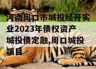 河南周口市城投经开实业2023年债权资产城投债定融,周口城投项目