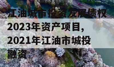 江油城市投资发展债权2023年资产项目,2021年江油市城投融资