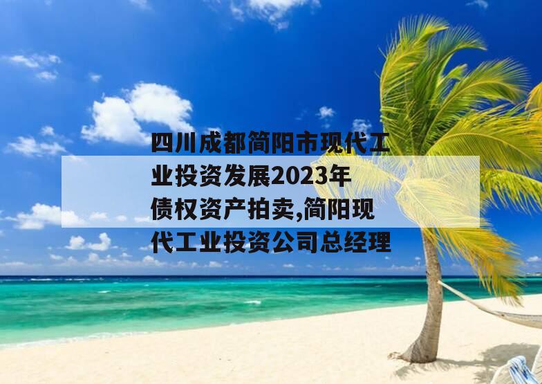 四川成都简阳市现代工业投资发展2023年债权资产拍卖,简阳现代工业投资公司总经理