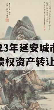 2023年延安城市建投债权资产转让