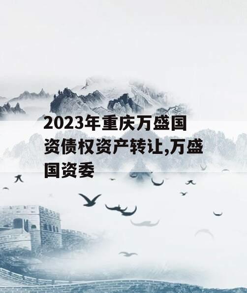 2023年重庆万盛国资债权资产转让,万盛国资委