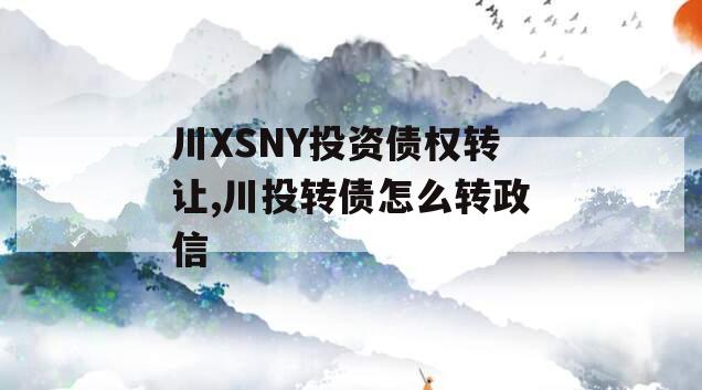 川XSNY投资债权转让,川投转债怎么转政信