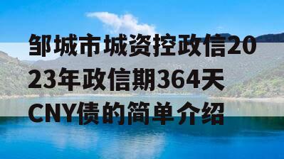 邹城市城资控政信2023年政信期364天CNY债的简单介绍