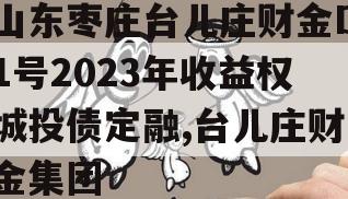 山东枣庄台儿庄财金D1号2023年收益权城投债定融,台儿庄财金集团