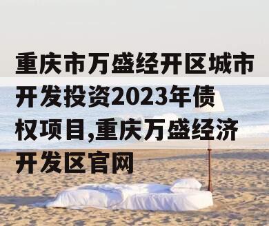 重庆市万盛经开区城市开发投资2023年债权项目,重庆万盛经济开发区官网