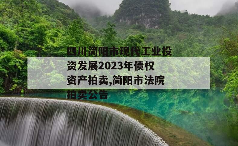 四川简阳市现代工业投资发展2023年债权资产拍卖,简阳市法院拍卖公告