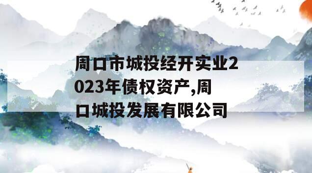 周口市城投经开实业2023年债权资产,周口城投发展有限公司