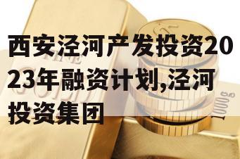 西安泾河产发投资2023年融资计划,泾河投资集团