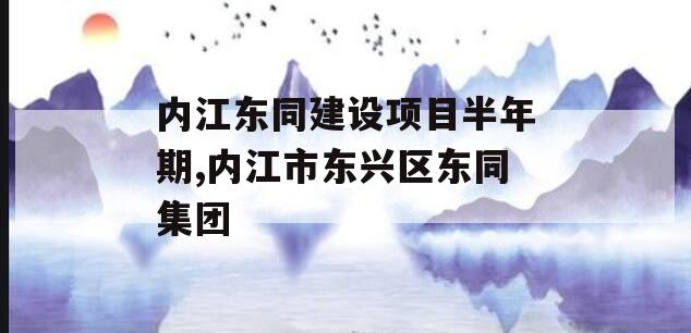 内江东同建设项目半年期,内江市东兴区东同集团