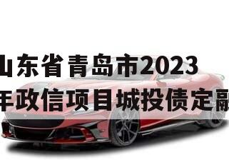 山东省青岛市2023年政信项目城投债定融