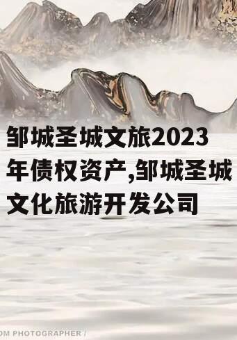 邹城圣城文旅2023年债权资产,邹城圣城文化旅游开发公司