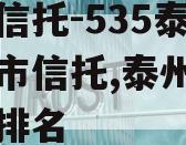 央企信托-535泰州地级市信托,泰州集团公司排名