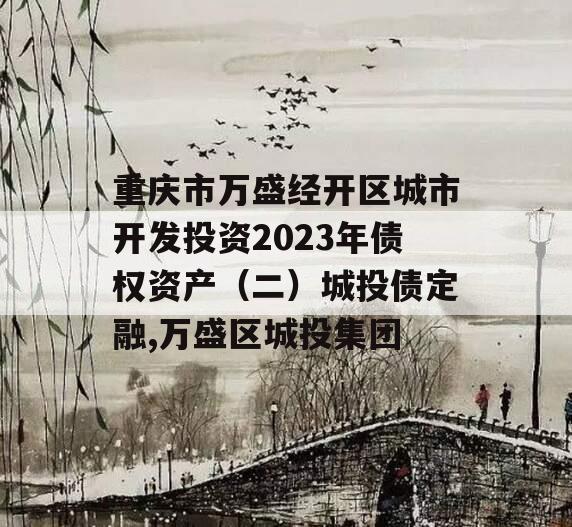 重庆市万盛经开区城市开发投资2023年债权资产（二）城投债定融,万盛区城投集团