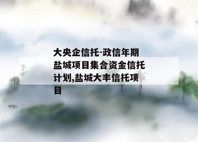 大央企信托-政信年期盐城项目集合资金信托计划,盐城大丰信托项目