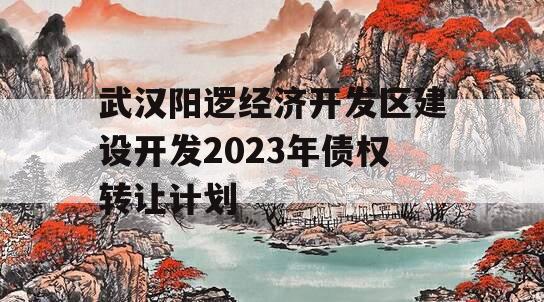 武汉阳逻经济开发区建设开发2023年债权转让计划