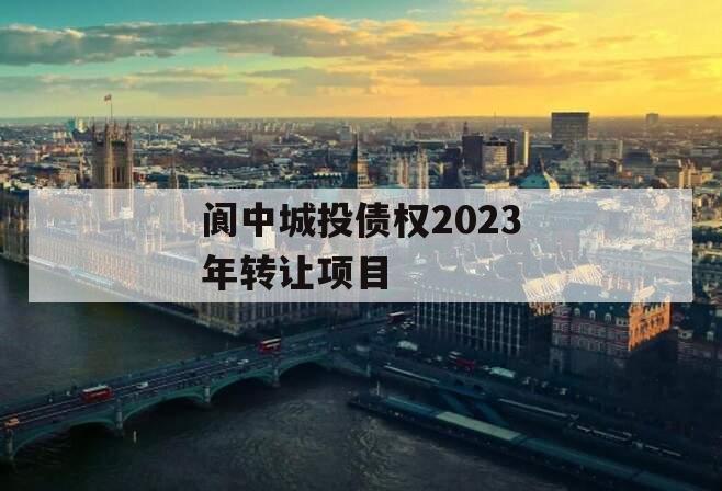 阆中城投债权2023年转让项目