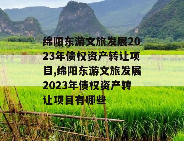 绵阳东游文旅发展2023年债权资产转让项目,绵阳东游文旅发展2023年债权资产转让项目有哪些