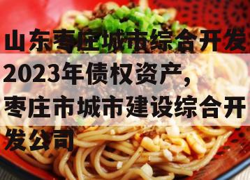 山东枣庄城市综合开发2023年债权资产,枣庄市城市建设综合开发公司