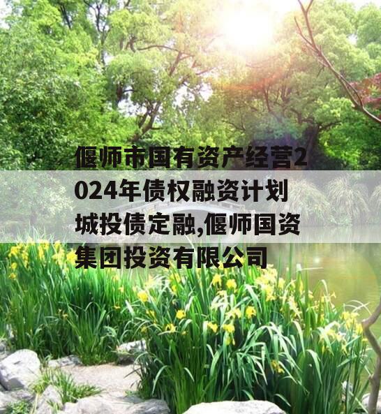 偃师市国有资产经营2024年债权融资计划城投债定融,偃师国资集团投资有限公司