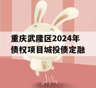 重庆武隆区2024年债权项目城投债定融