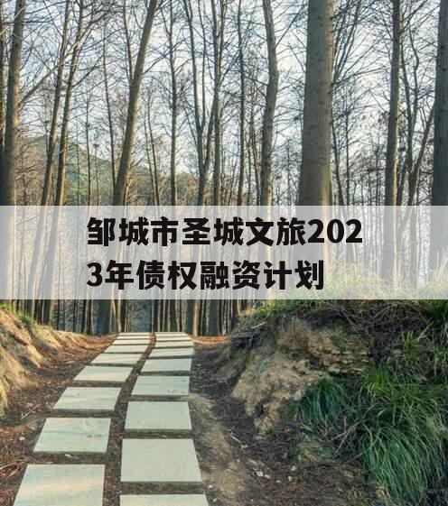 邹城市圣城文旅2023年债权融资计划