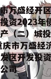 重庆市万盛经开区城市开发投资2023年债权资产（二）城投债定融,重庆市万盛经济技术开发区开发投资集团有限公司