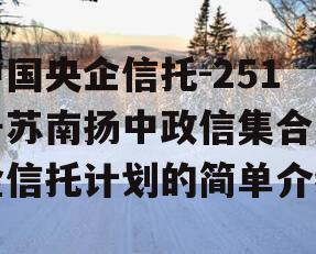 中国央企信托-251号苏南扬中政信集合资金信托计划的简单介绍