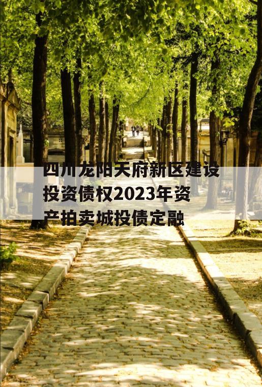 四川龙阳天府新区建设投资债权2023年资产拍卖城投债定融