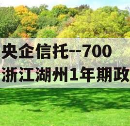 大央企信托--700号浙江湖州1年期政信