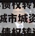 山东邹城市城资控政信2024年债权转让,山东邹城市城资控政信2024年债权转让公告