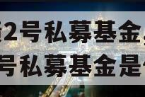 纯债2号私募基金,纯债2号私募基金是什么