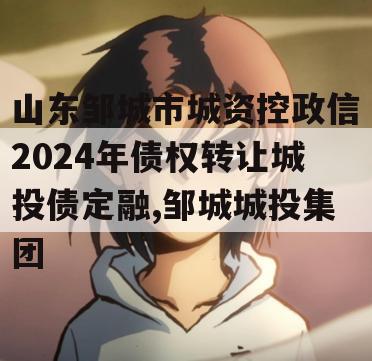 山东邹城市城资控政信2024年债权转让城投债定融,邹城城投集团