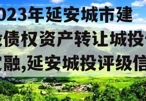 2023年延安城市建投债权资产转让城投债定融,延安城投评级信息