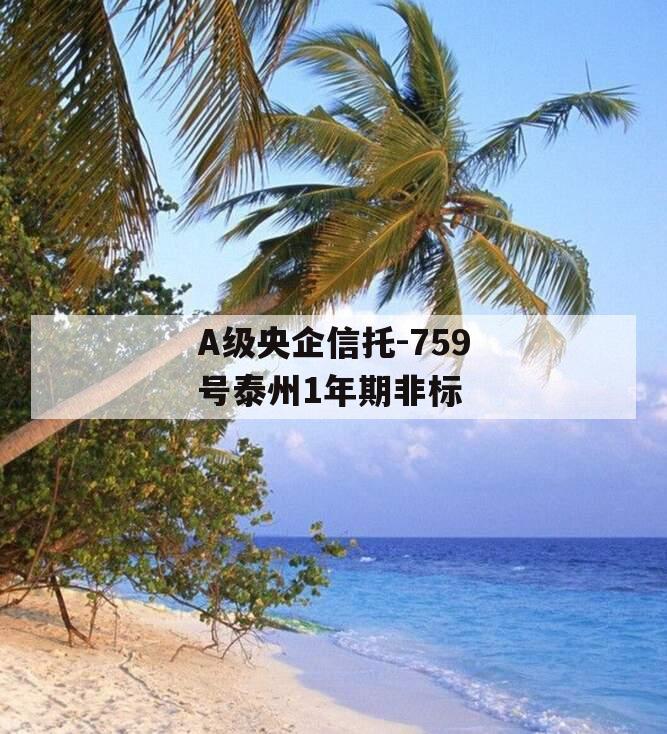 A级央企信托-759号泰州1年期非标