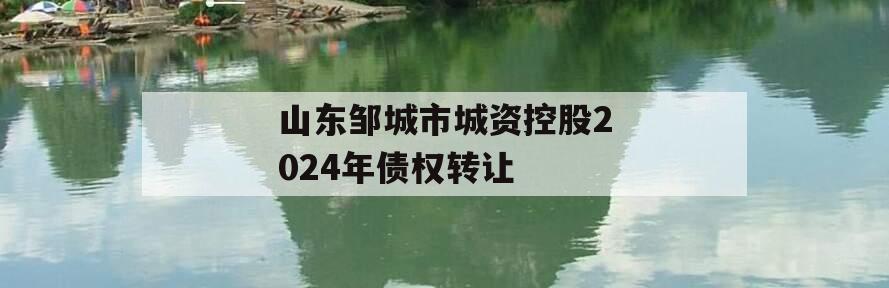 山东邹城市城资控股2024年债权转让