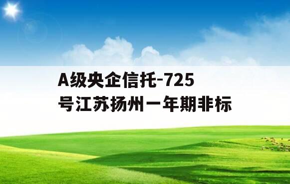 A级央企信托-725号江苏扬州一年期非标