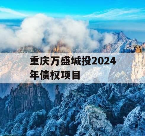 重庆万盛城投2024年债权项目