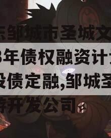 山东邹城市圣城文旅2023年债权融资计划城投债定融,邹城圣城旅游开发公司