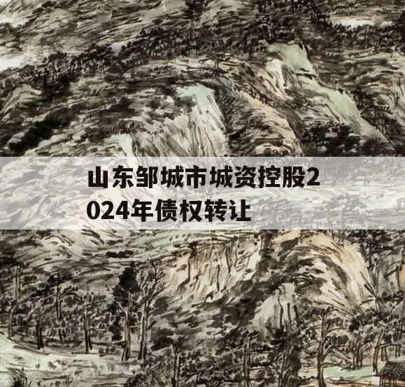 山东邹城市城资控股2024年债权转让