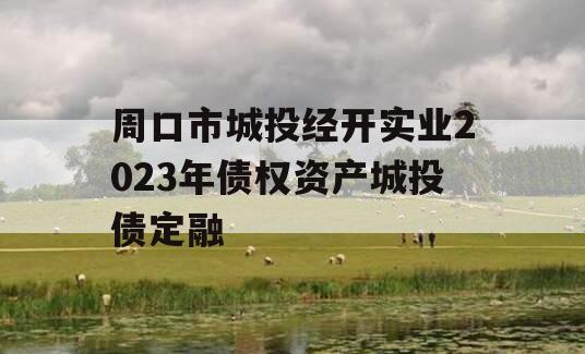 周口市城投经开实业2023年债权资产城投债定融