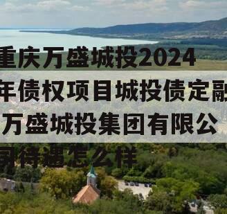 重庆万盛城投2024年债权项目城投债定融,万盛城投集团有限公司待遇怎么样