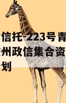 央企信托-223号青岛胶州政信集合资金信托计划