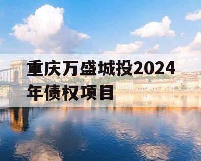 重庆万盛城投2024年债权项目