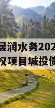 山东晟润水务2023年债权项目城投债定融