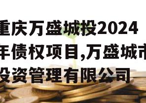 重庆万盛城投2024年债权项目,万盛城市投资管理有限公司