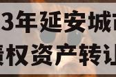 2023年延安城市建投债权资产转让